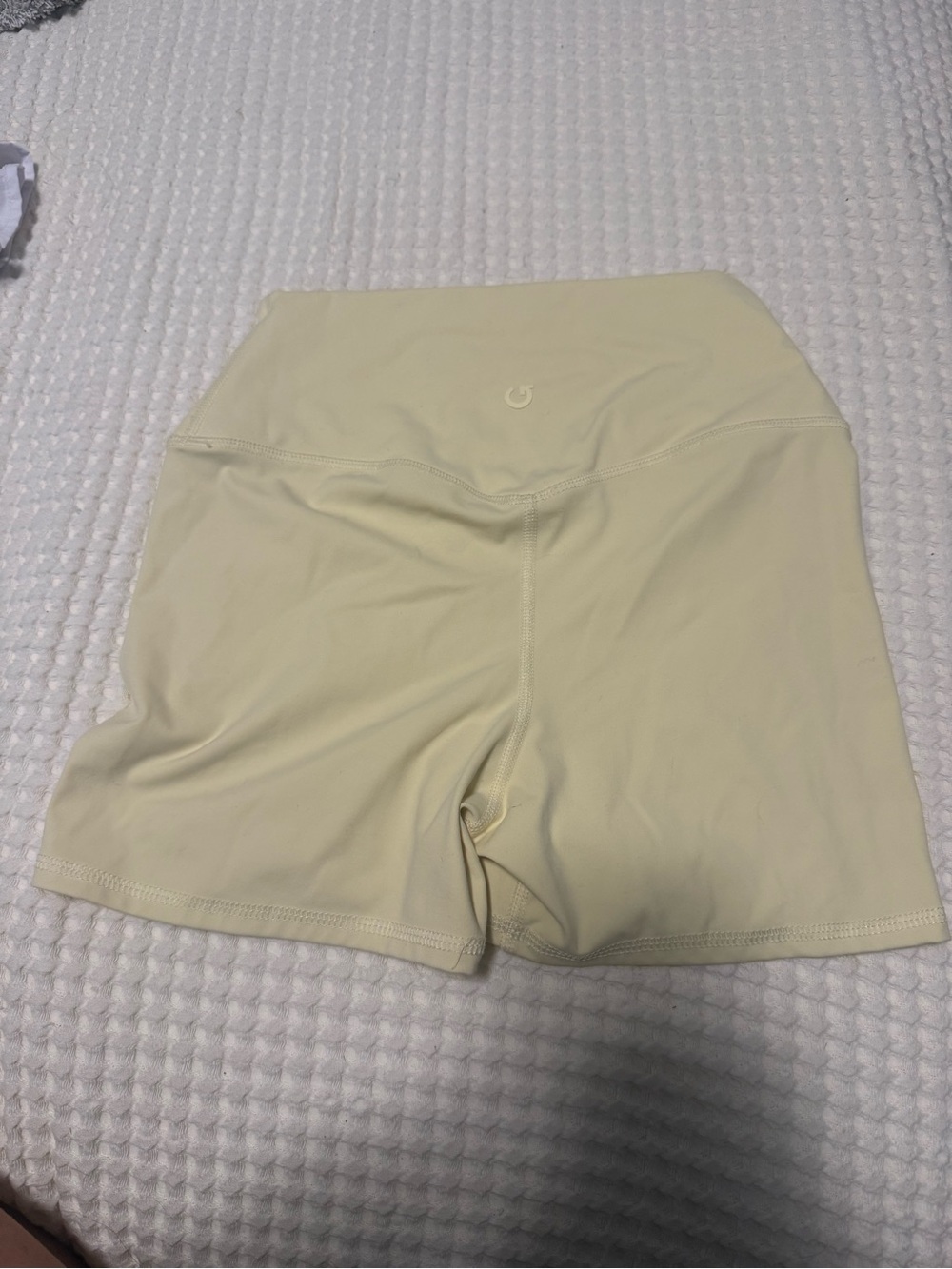 Garage butter Yellow Women's Active booty Shorts - Picture 3 of 4